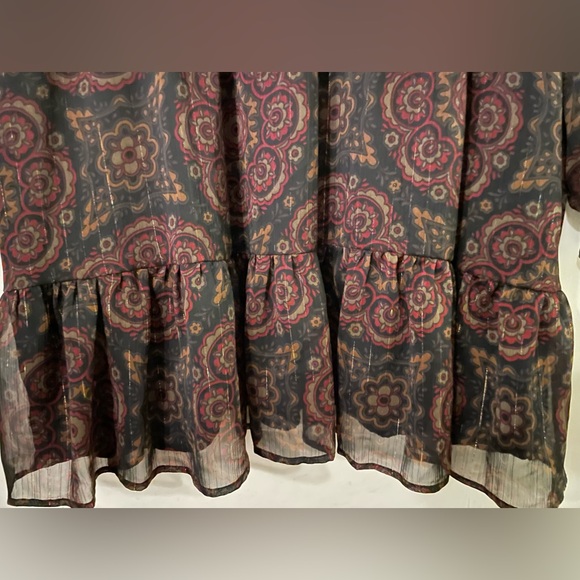 ZARA Beautiful Short Ruffle Boho/Western Style Dress Sz XL - Picture 8 of 9